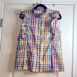 LaRoque Original gingham rainbow top Sz M